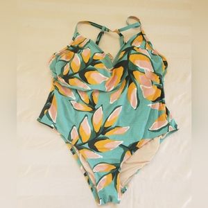 Tropical Teal One Piece Swimsuit